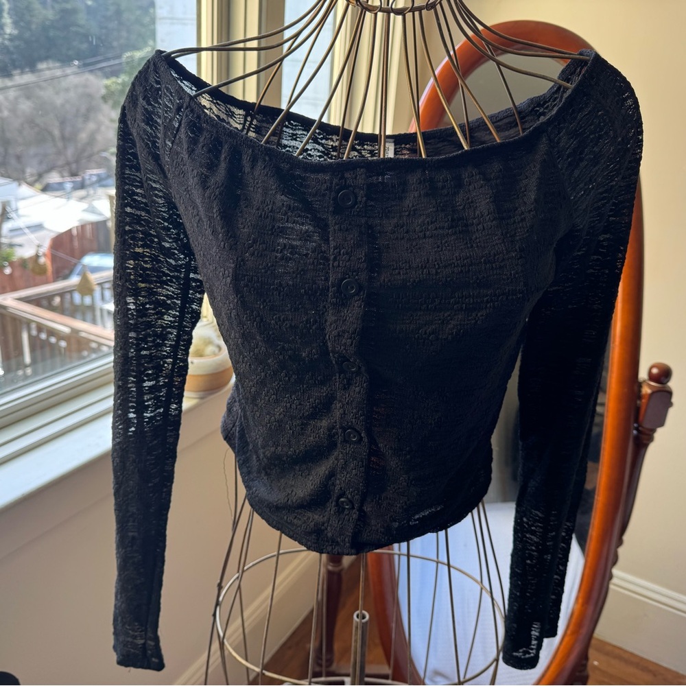 Elegant Black Off-Shoulder Women's Top